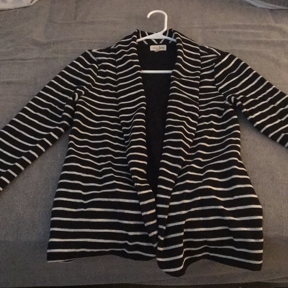 Black and white blazer